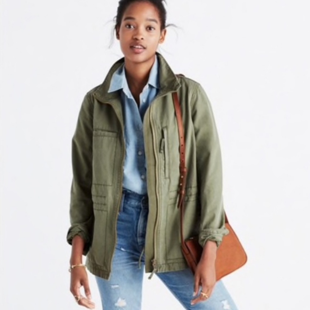 Madewell Khaki Green Fleet Military Jacket